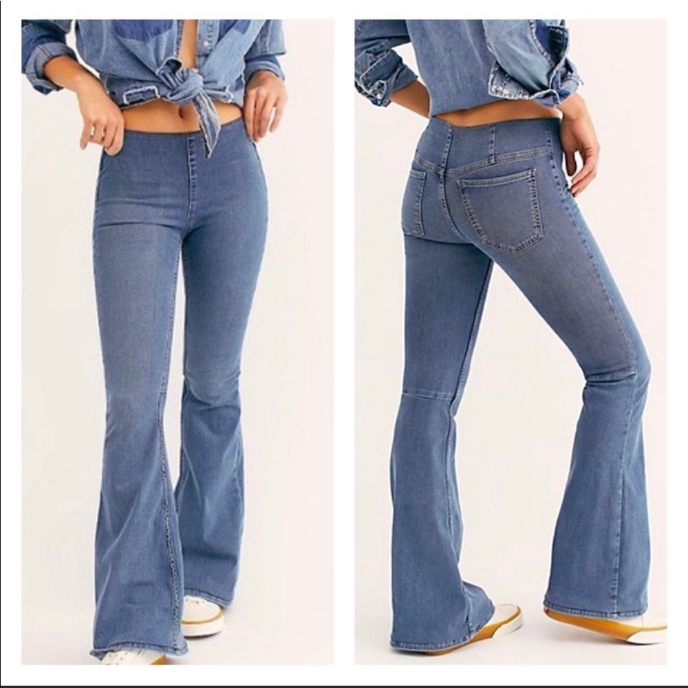 Free People Penny Pull on Flare Jeans NWT, Size 32 (14)